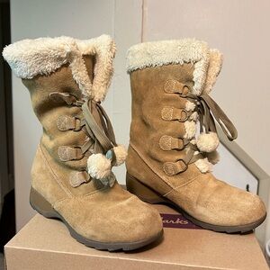 Sporto Jojo waterproof winter faux fur boots in taupe size 7